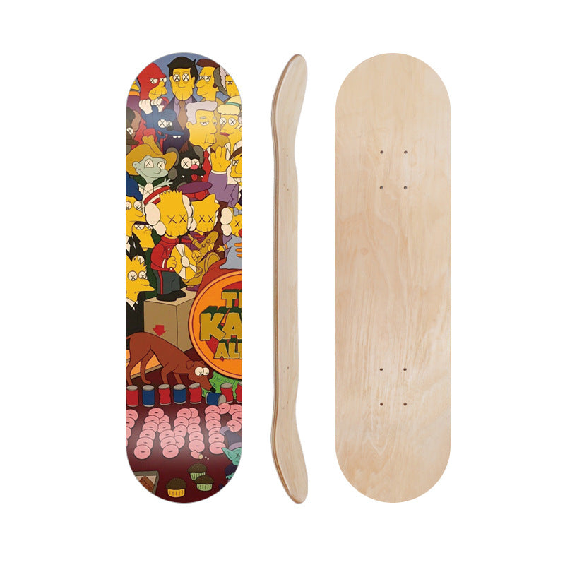 Tegneserieinspirert skate dekk Skanto