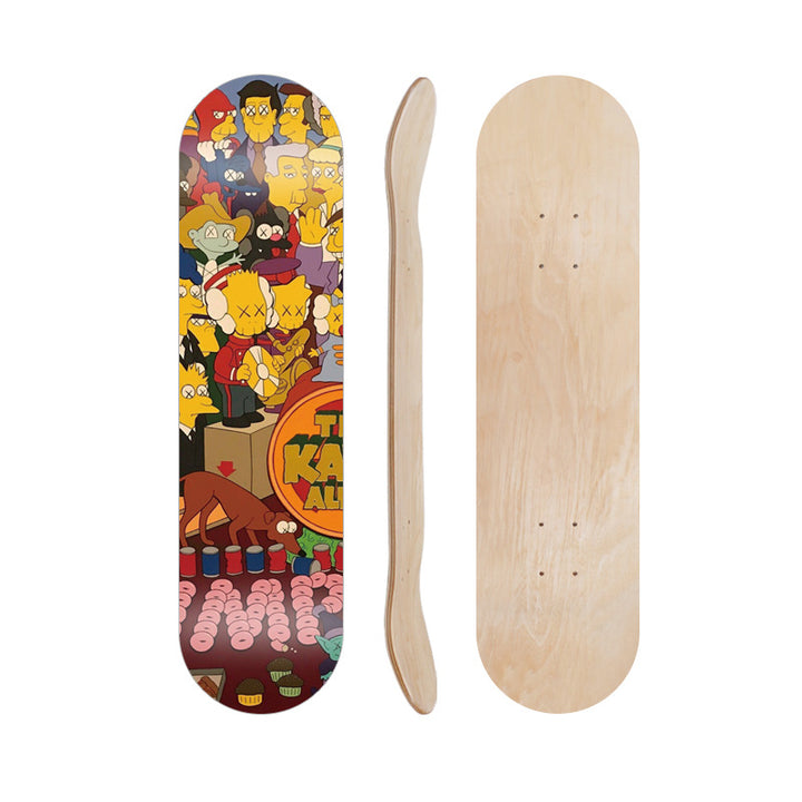 Tegneserieinspirert skate dekk Skanto
