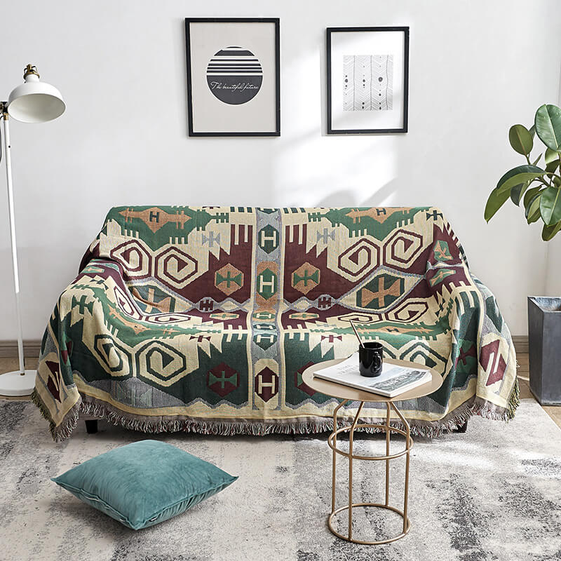 Bohemske strikkede kaster for sofasmykke | Skanto