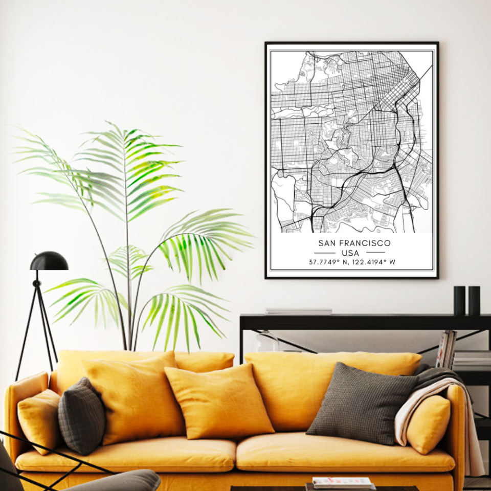 Bykart over San Francisco – Lerretbilde