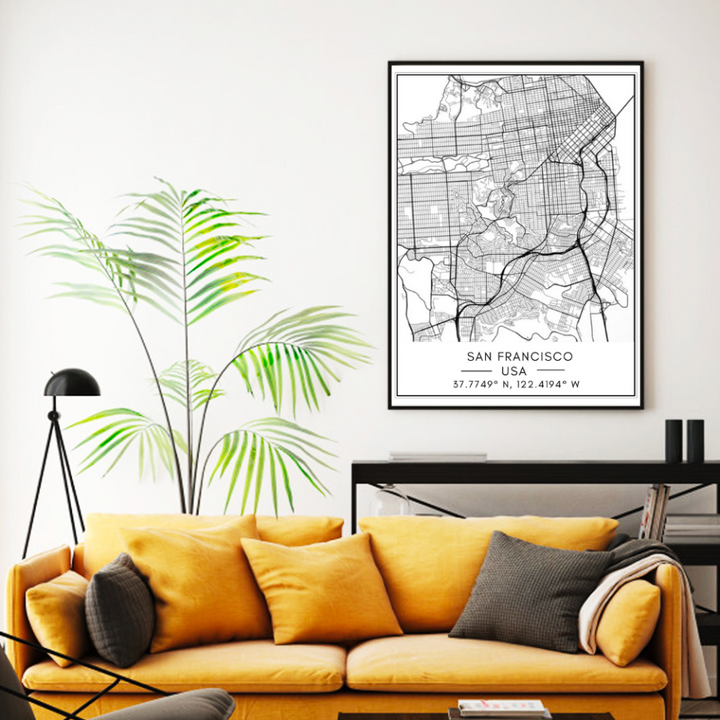 Bykart over San Francisco – Lerretbilde