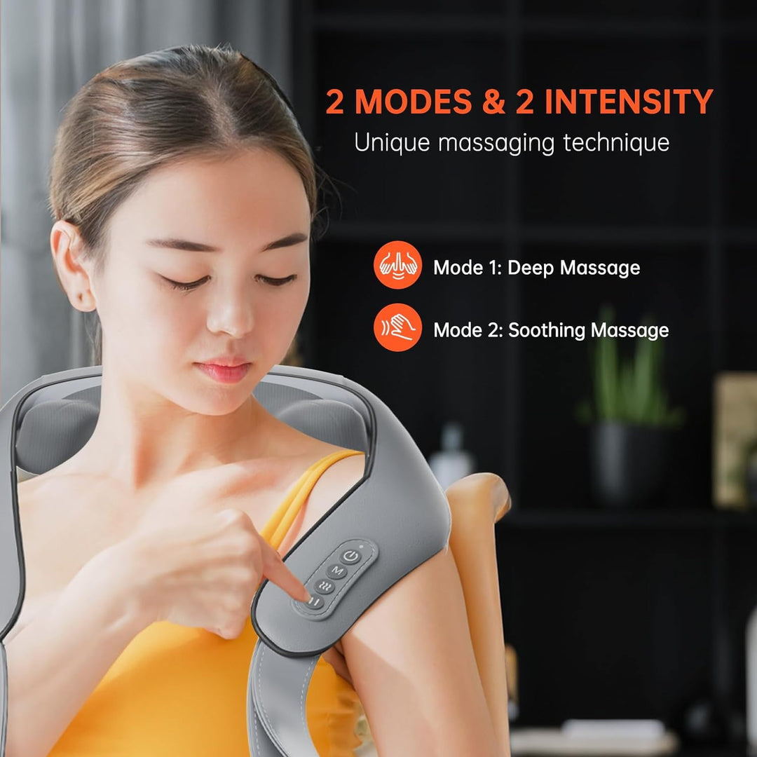 Skanto | Oppvarmet Massasje Stol med Rygg- og Nakkepute – Shiatsu Massasje for Total Komfort