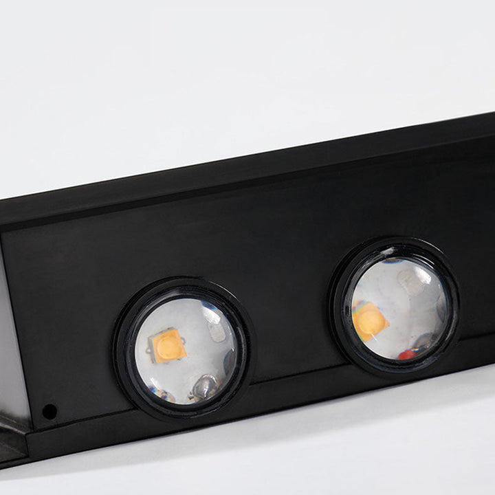Skanto | Modern Simplicity Solarlampe Vanntett Rektangulær ABS PMMA LED Vegglampe For Utendørs Patio