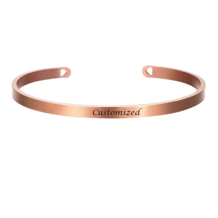 Skanto | Graviertes Edelstahl-Armreif | Personalisiertes minimalistisches Design