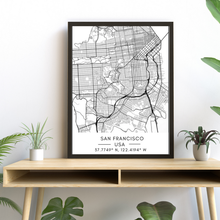 Bykart over San Francisco – Lerretbilde