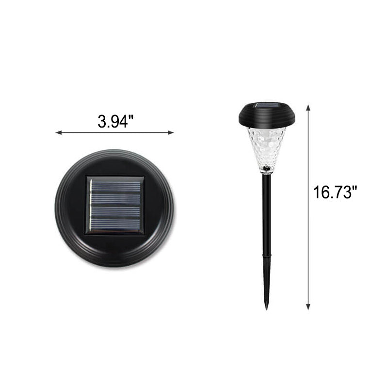 Moderne Solar Glass Cone LED Utendørs Hage Bakkeinnsatts Landskapslys | Skanto
