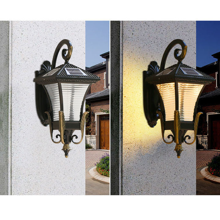 Europeisk stil Retro Aluminium Vanntett Utendørs 1-Lys Vegg Sconce Lampe | Skanto