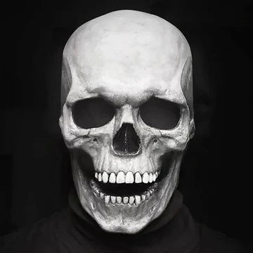 Skanto | Bevegelig Kjeve Realistisk Full Hode Hodeskalle Maske - Menneskelig Skjelettmaske for Halloween Fest