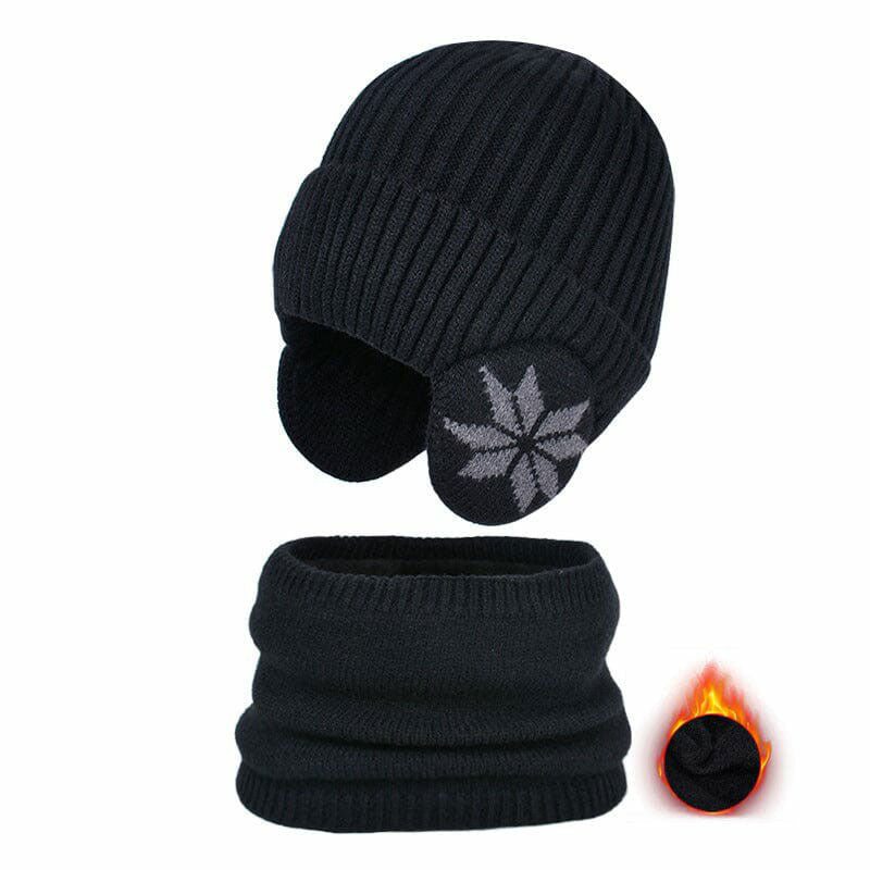 Skanto | Vinter Beanie Hue Skjerf Sett Varm Strikket Hue
