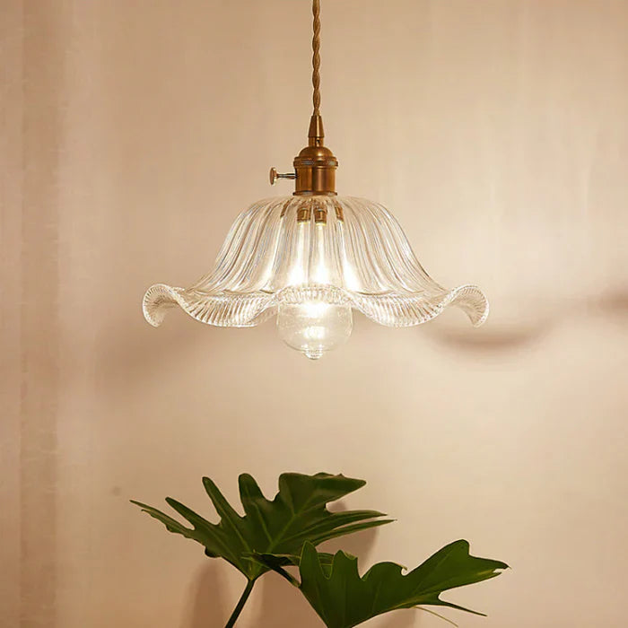 OpulentGlow Pendel – Elegant Glass Henge Lamp Skanto