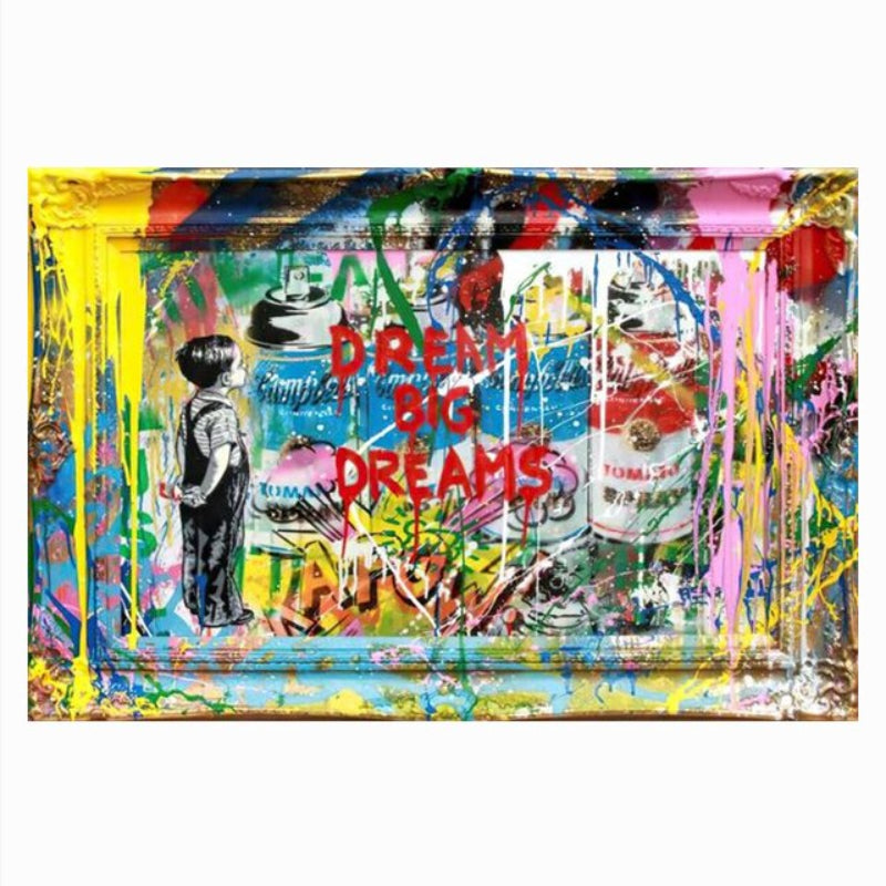 Pop Art Gatekunst - Lerret Veggkunst Maleri