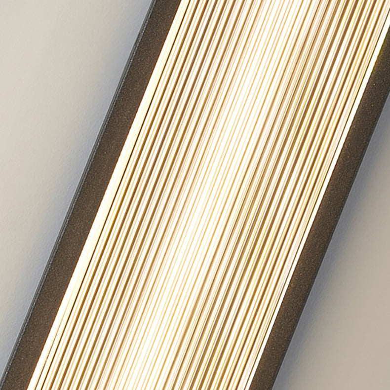 Vanntett, rektangulær LED-vegglampe i rustfritt stål og akryl til terrassen