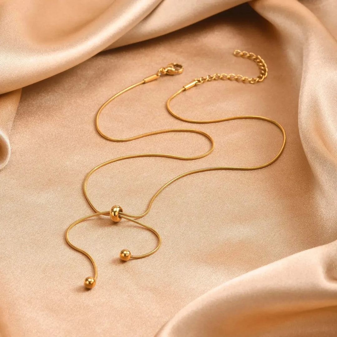 Skanto | 18k justerbar dusk slange halskjede