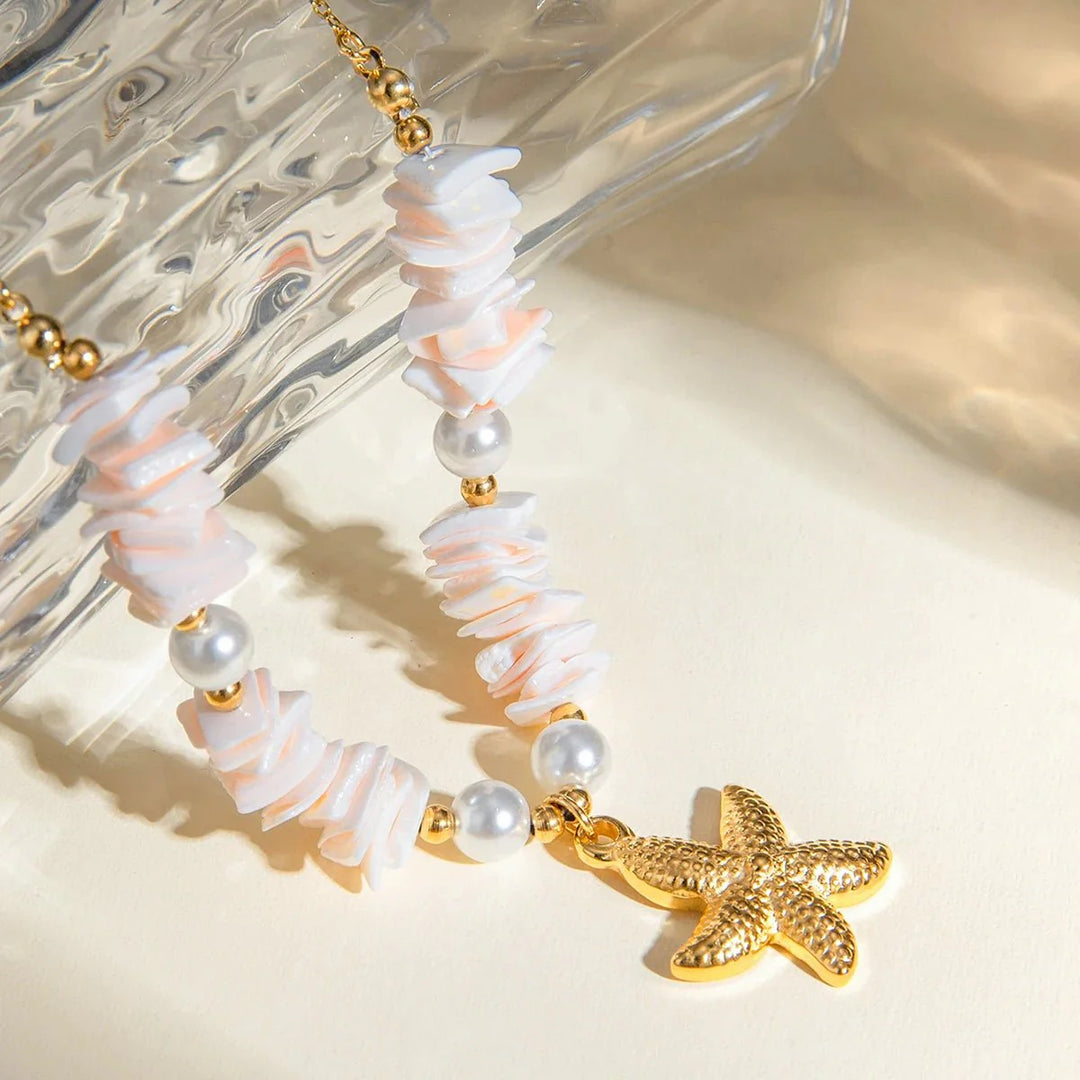 Skanto | 18k Boho Oceanic Sjøskjell Halssmykker