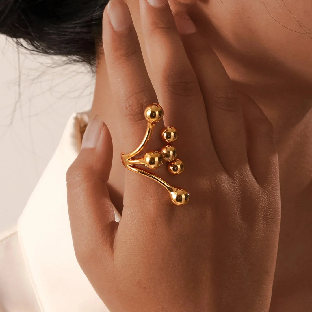 Skanto | 18k Bold Laget Kule Wrap Ring