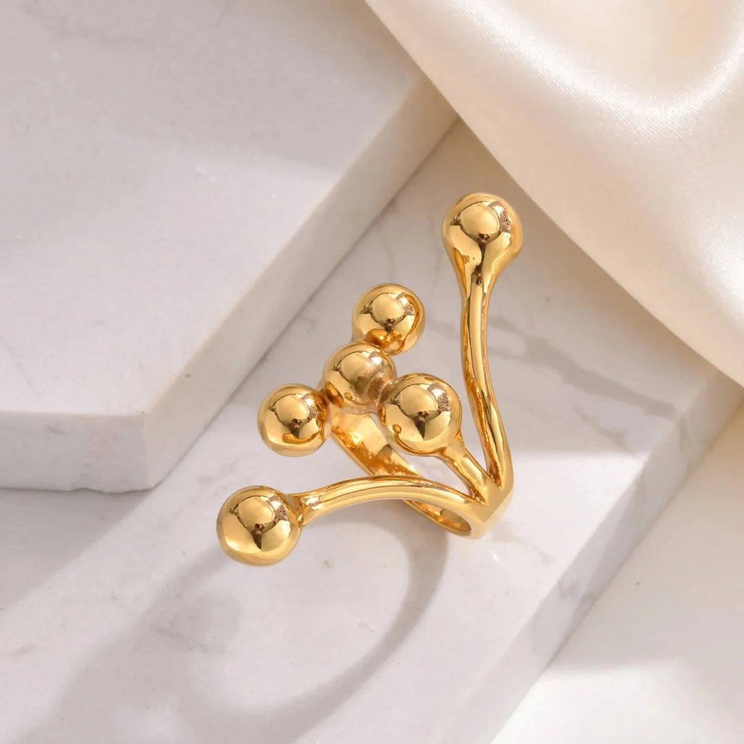 Skanto | 18k Bold Laget Kule Wrap Ring