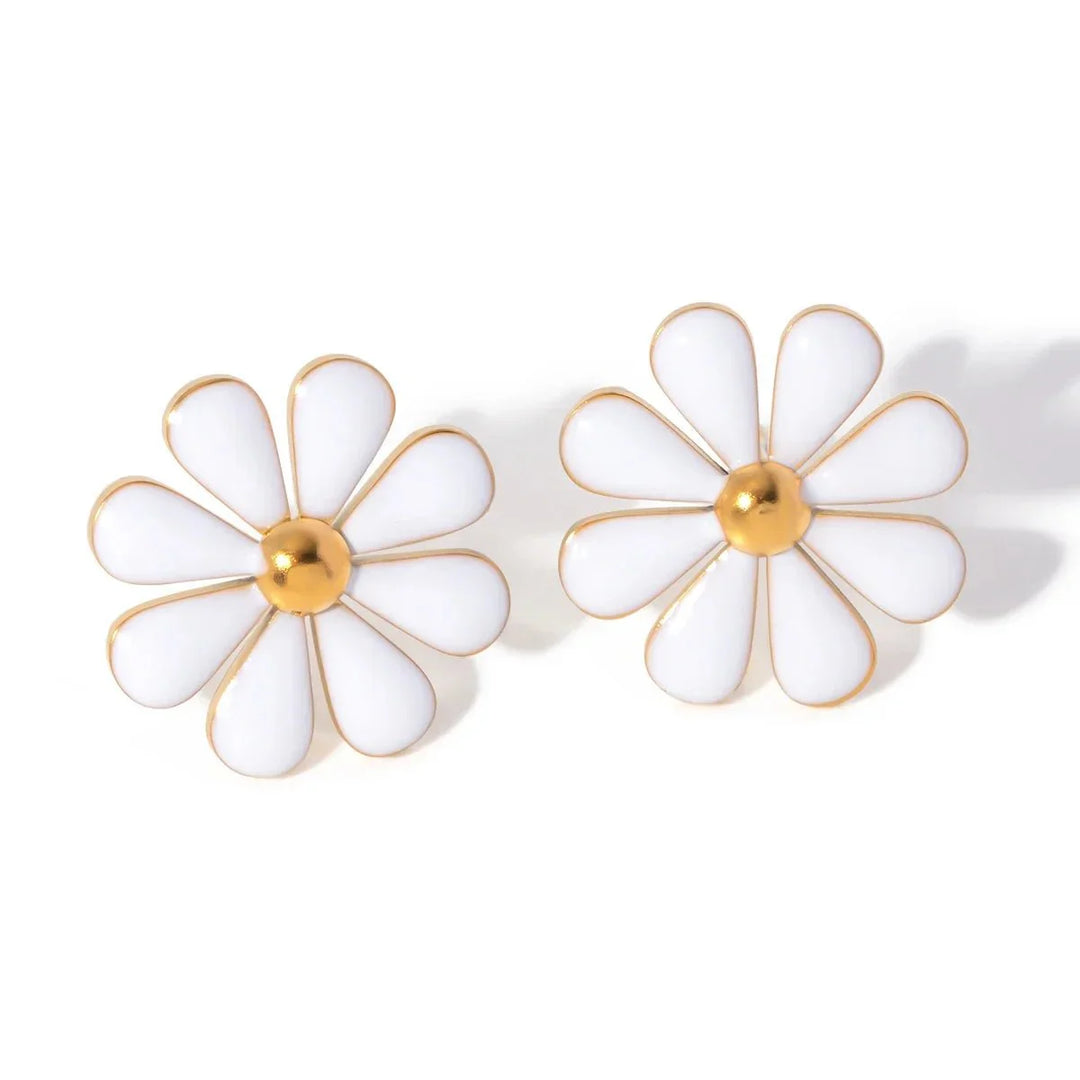 Skanto | 18k Dainty Daisy Blomster Øredobber