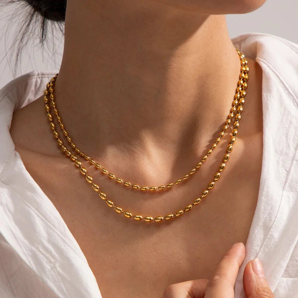 Skanto | 18k Laget Gull Perlekjede