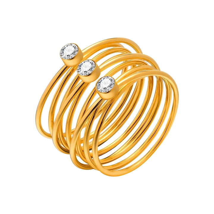 Skanto | 18k Flerlags Tre-diamantringer