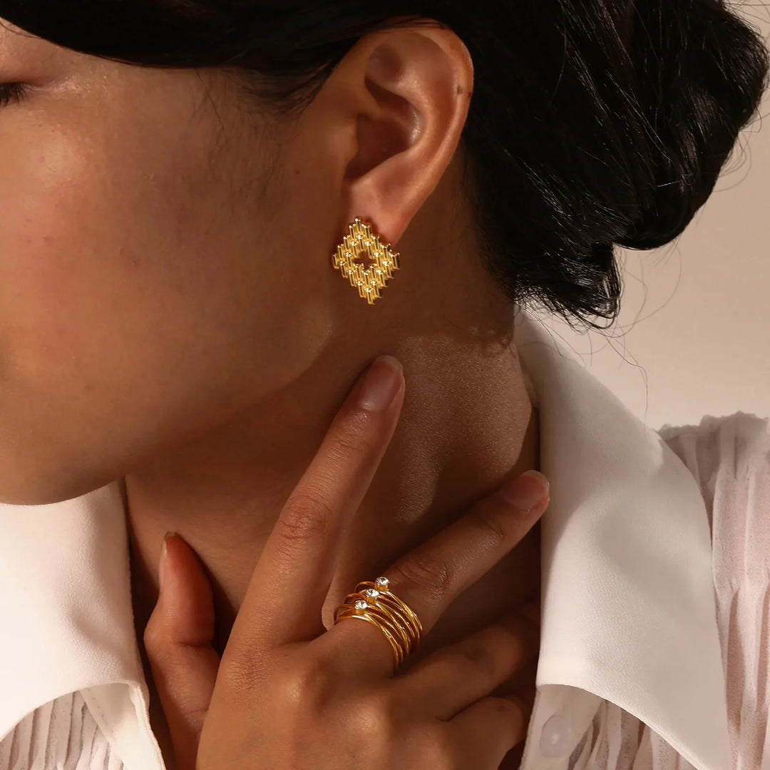 Skanto | 18k Multi Laget Triple Diamant Ringer