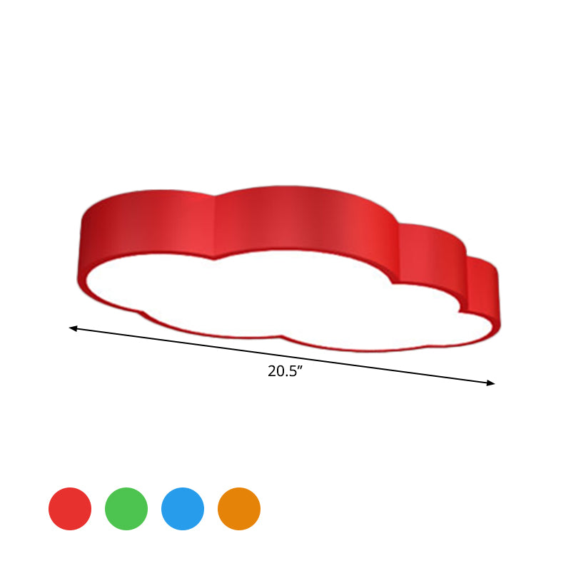 LED Sky Cloud Taklampe for Barnerom – Lekent Design i Rød/Gul/Skantoa | Skanto