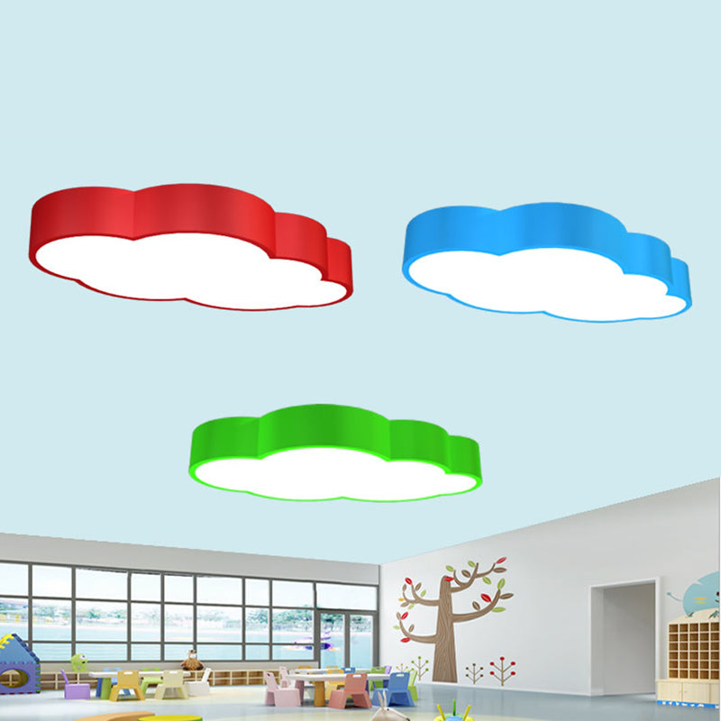 LED Sky Cloud Taklampe for Barnerom – Lekent Design i Rød/Gul/Skantoa | Skanto