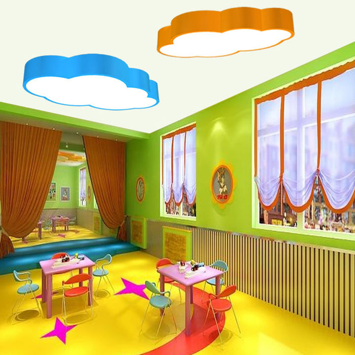 LED Sky Cloud Taklampe for Barnerom – Lekent Design i Rød/Gul/Skantoa | Skanto