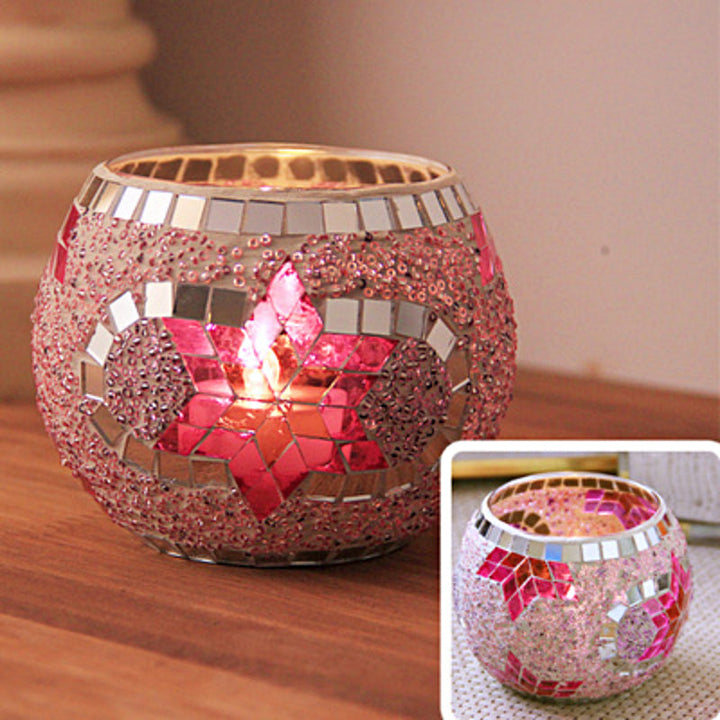 Skanto | Europeisk Retro Glass Mosaic Tealight Holder