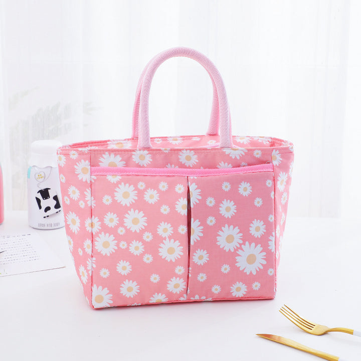 Stilig blomstermønstret tote bag Skanto