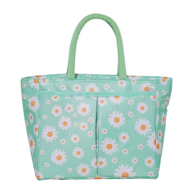 Stilig blomstermønstret tote bag Skanto
