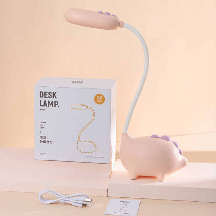 Skanto | Oppladbar LED Skrivebordslampe med Tegneserie Dinosaur Øyepleie