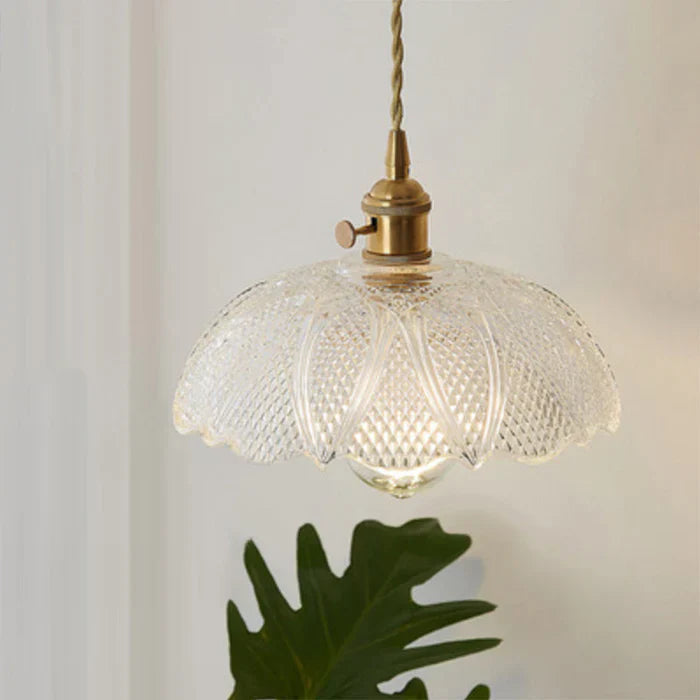 OpulentGlow Pendel – Elegant Glass Henge Lamp Skanto