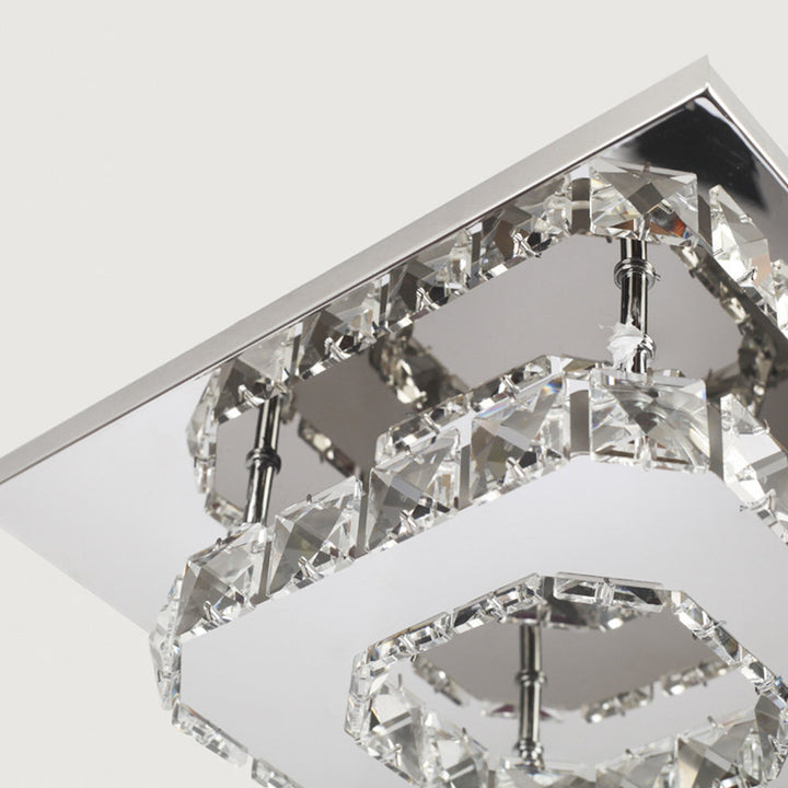 Moderne LED-Deckenleuchte med Kristalloptik