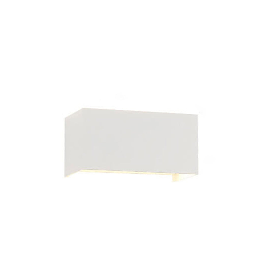 Moderne, vanntett, rektangulær LED-vegglampe for utendørs bruk med oppover- og nedoverrettet belysning.