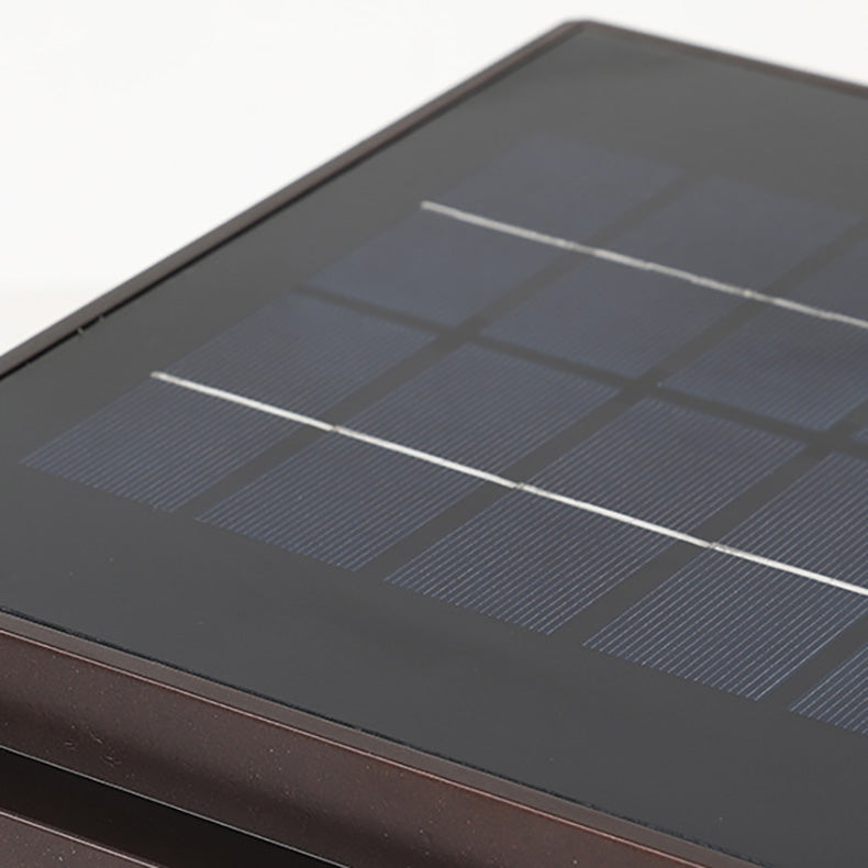 Moderne minimalistiske solvanntette firkantede aluminiums glass LED post hodelys for hage | Skanto