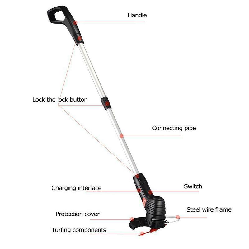 Bærbar Smart Trådløs Elektrisk Gressklipper/Trimmer & Kantklipper | Skanto