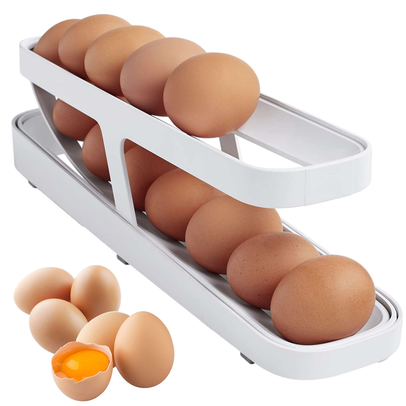 Automatisk rulle-egg-hylleholder-lagringsboks | Skanto