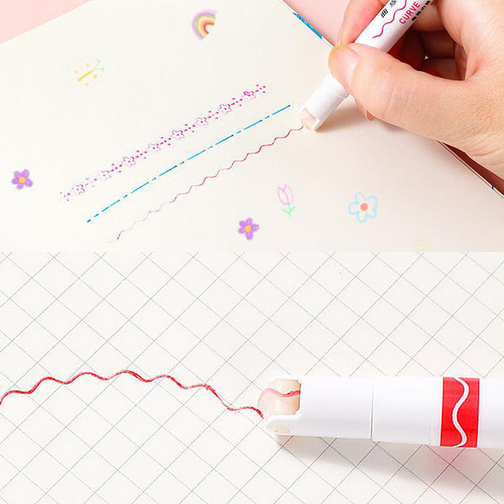 Skanto | BESTE GAVER TIL BARN - Dual Tip Markers med 6 forskjellige kurveformer fine spisser