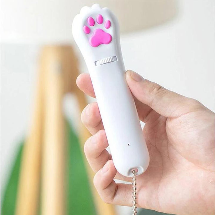 PurrPlay USB Oppladbart Katt Laserleketøy – Interaktivt LED Lys med 4 Mønstre | Skanto