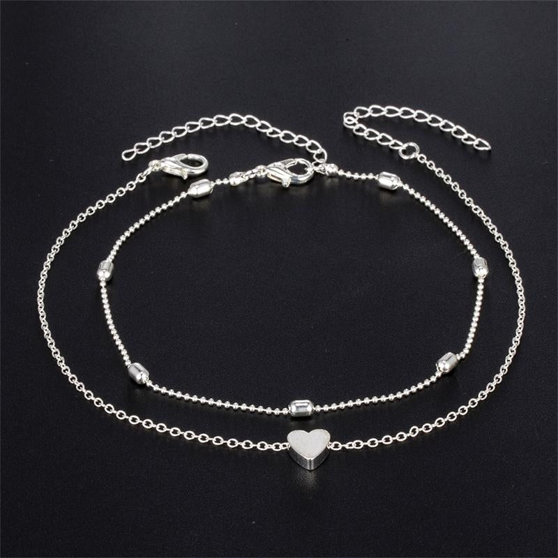 Skanto | Motemassasje Hjerte Anklets for Kvinner