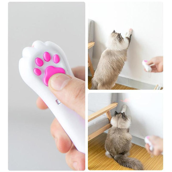 PurrPlay USB Oppladbart Katt Laserleketøy – Interaktivt LED Lys med 4 Mønstre | Skanto
