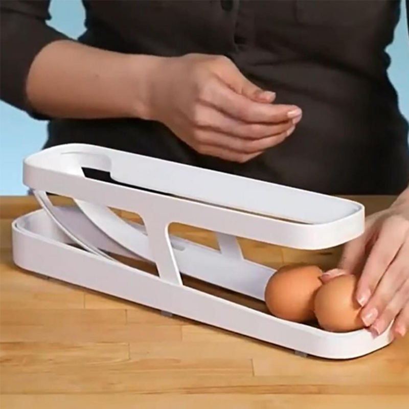 Skanto | Automatisk Rullende Egg Holder Oppbevaringsboks