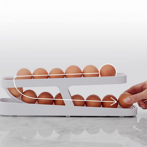 Automatisk rulle-egg-hylleholder-lagringsboks | Skanto