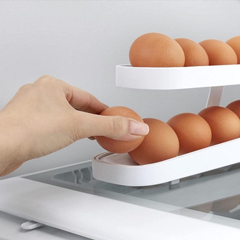 Skanto | Automatisk Rullende Egg Holder Oppbevaringsboks