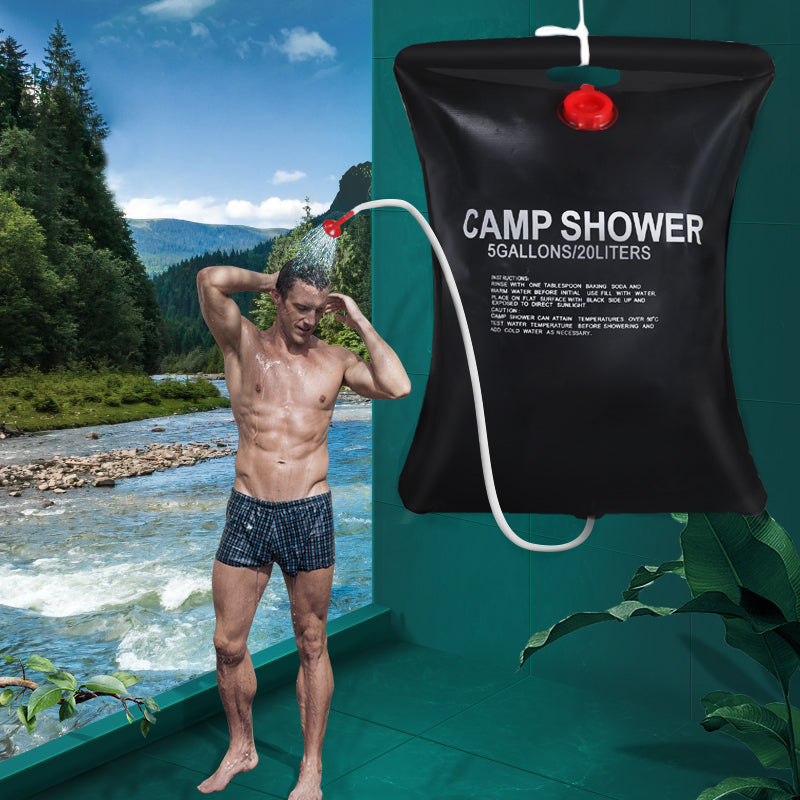 Skanto | Bærbar 20L Utendørs Solenergi Dusjpose, for Camping, Fotturer, Utendørs Bading