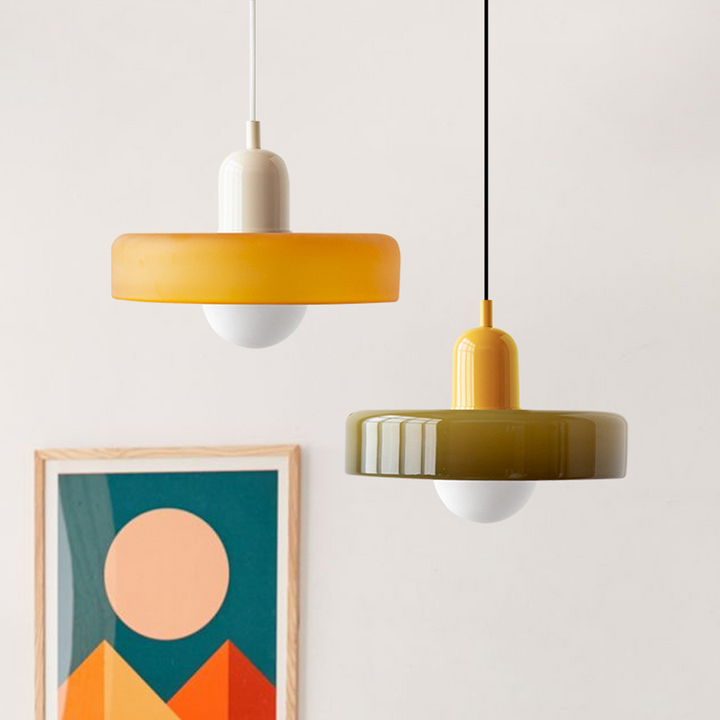 Fargerik Bauhaus-Stil Pendellampe - StiloGlas | Skanto