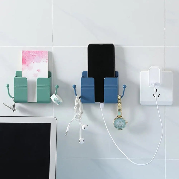 Skanto | Veggmontert for smarttelefon & fjernkontroll – Praktisk 2-i-1 organizer