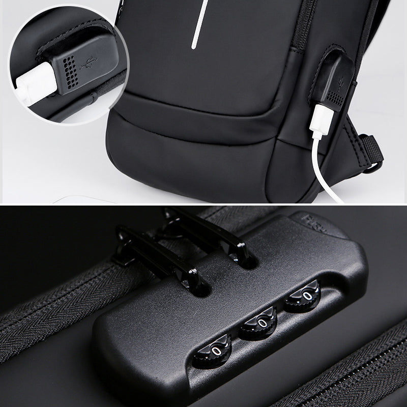 Skanto | USB-lading Sport Sling Tyverisikker Skulderveske