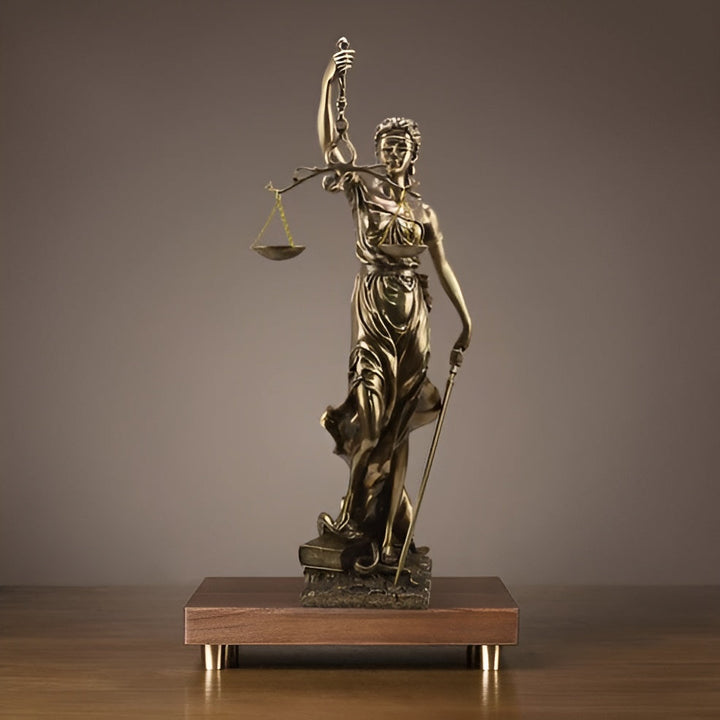 Statue av Rettferdighetens Gudinne – En elegant dekorativ skulptur av Justitia | Skanto