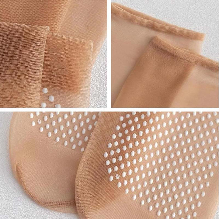 Skanto | Vår Sommer Usynlige Non-Slip Krystall Silke Sokker